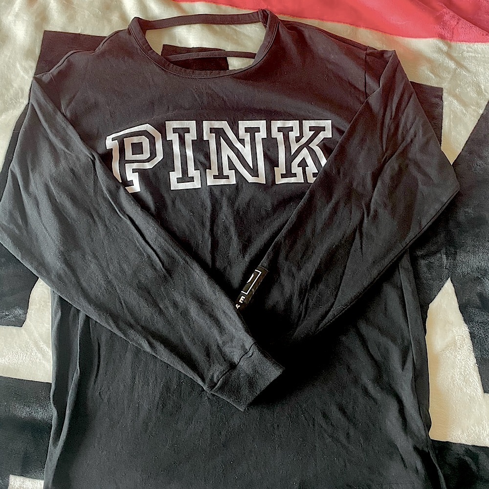Pink Ladder Back Long Sleeve Campus Tee